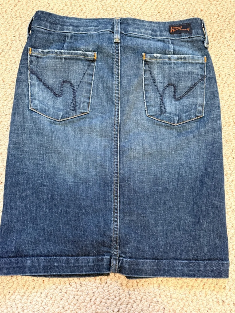 Citizens of Humanity Denim‎ Midi Skirt Size 26 Stretch Made in USA